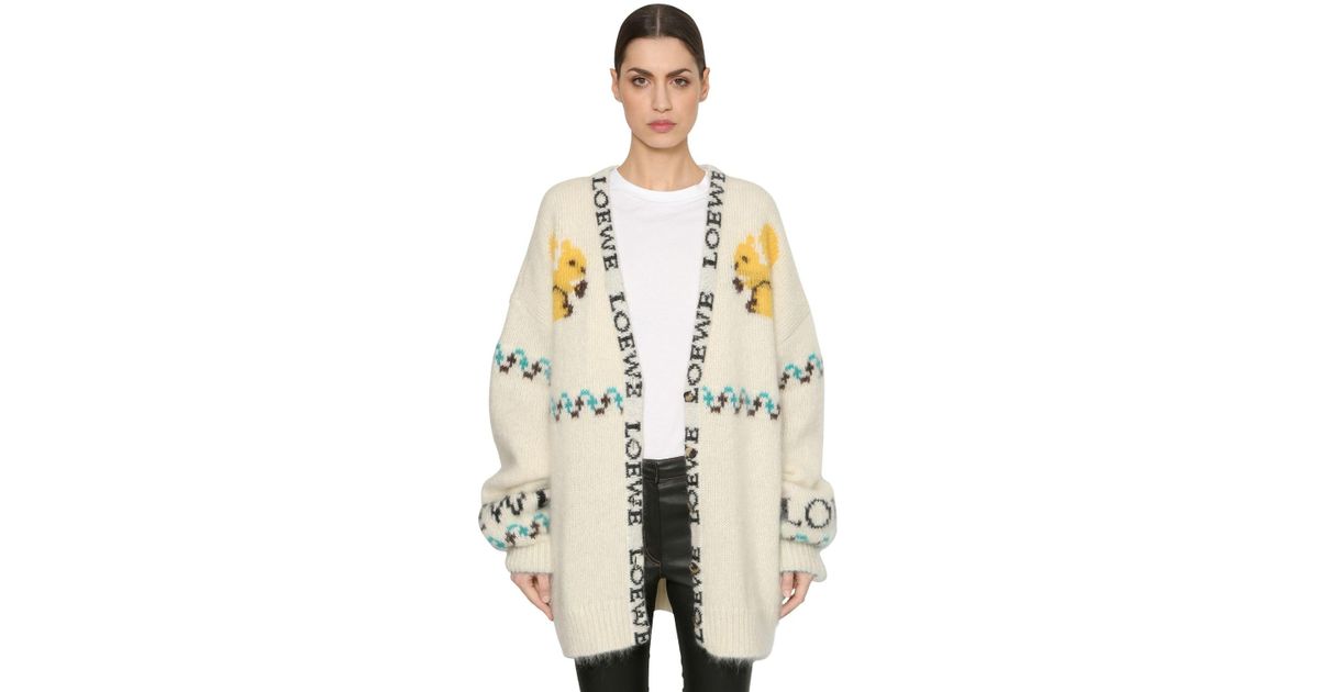 Loewe Logo Intarsia Mohair Knit 