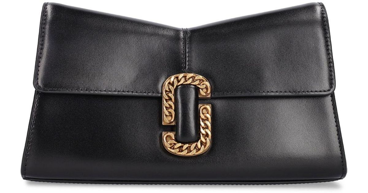 Marc Jacobs The Clutch Leather Clutch in Black | Lyst Canada