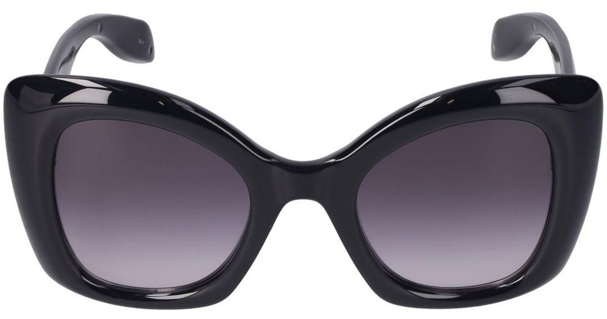 Alexander McQueen Am0402s Signature Acetate Sunglasses in Purple Lyst
