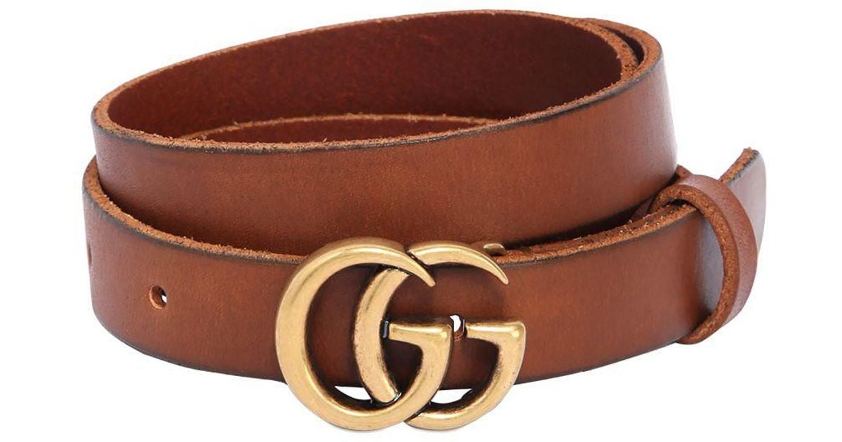 Gucci 15mm Gg Marmont Leather Belt in 