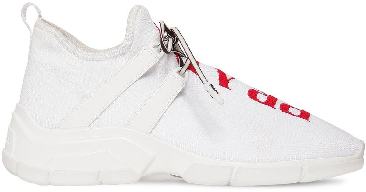 prada mesh and neoprene sneakers