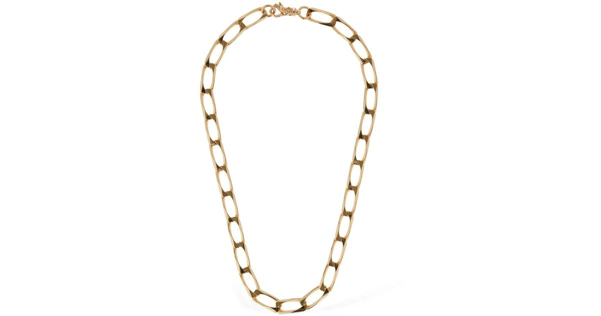 Emanuele Bicocchi 50cm Square Link Chain Necklace In Gold Metallic For Men Lyst