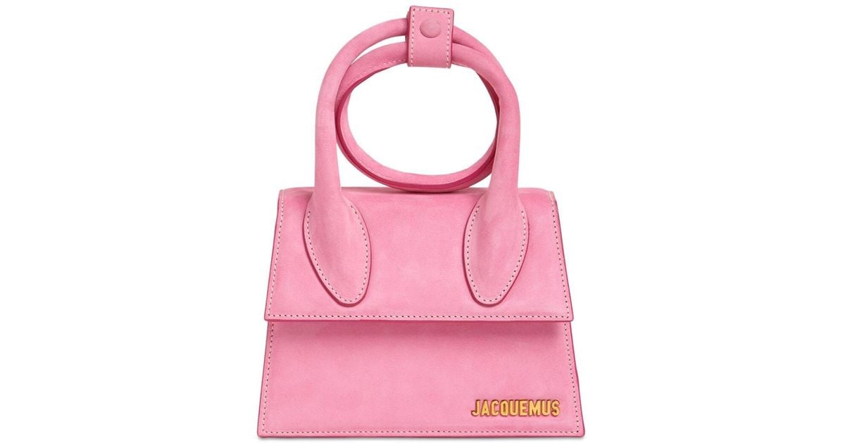 jacquemus pink suede bag
