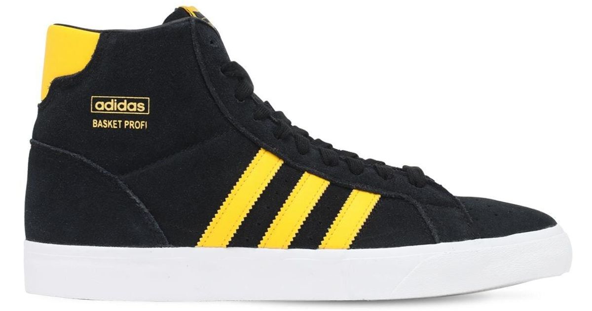 adidas Originals /yellow Basket Profi Sneakers in Black for