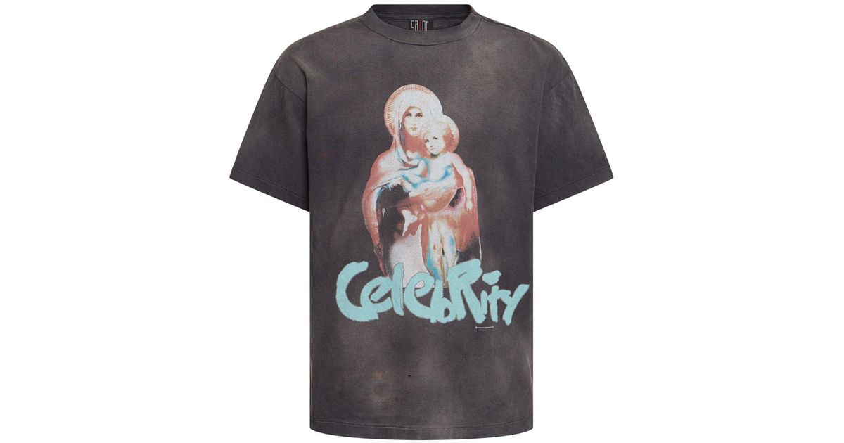 Saint Michael Shermer Academy X Saint Mx6 T-shirt in Gray Saint Michael Shermer Academy X Saint Mx6 T-shirt in Gray