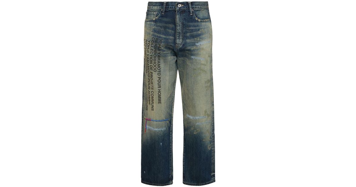 Yohji Yamamoto Neighborhood X Yohji Denim Jeans in Blue for