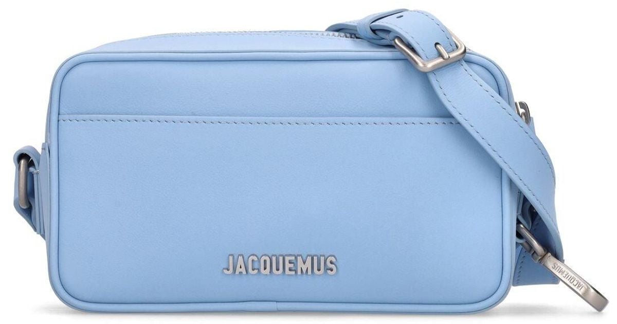 Jacquemus Le Leather Crossbody Bag in Light Blue (Blue) for Men