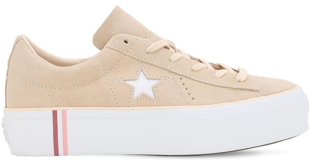 one star platform suede sneaker