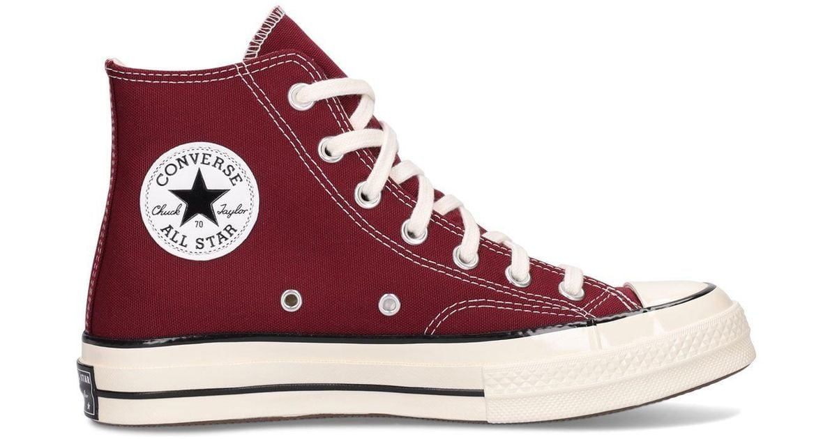 Dark red converse high tops online