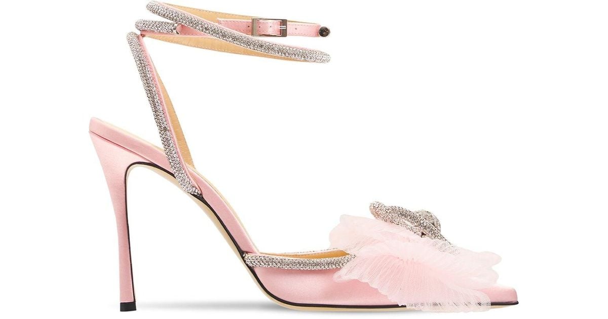 mach & mach glitter double bow pumps 110
