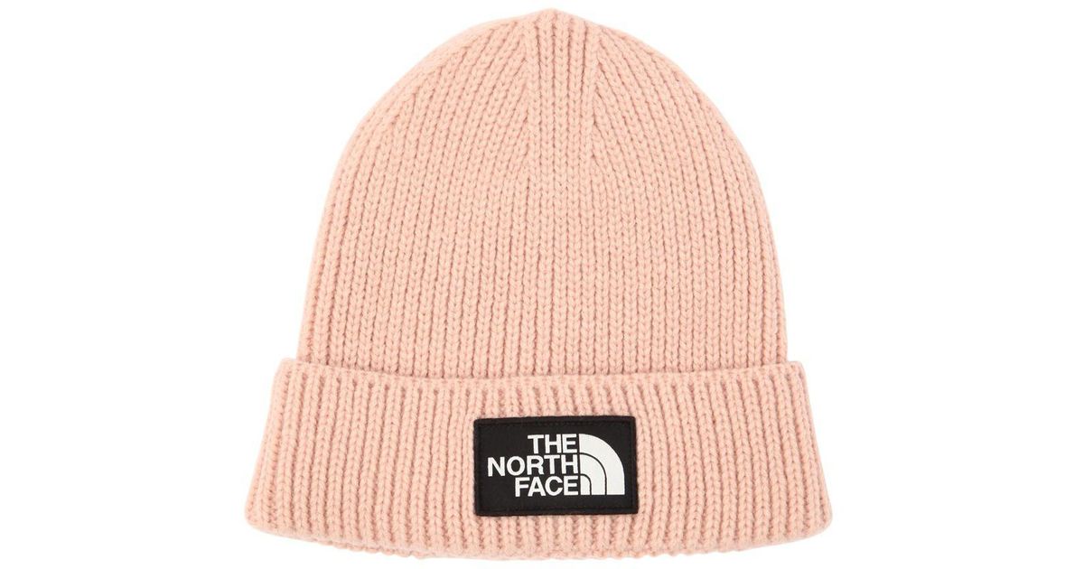 Cappello Beanie In Maglia Con Logo di The North Face in Rosa | Lyst