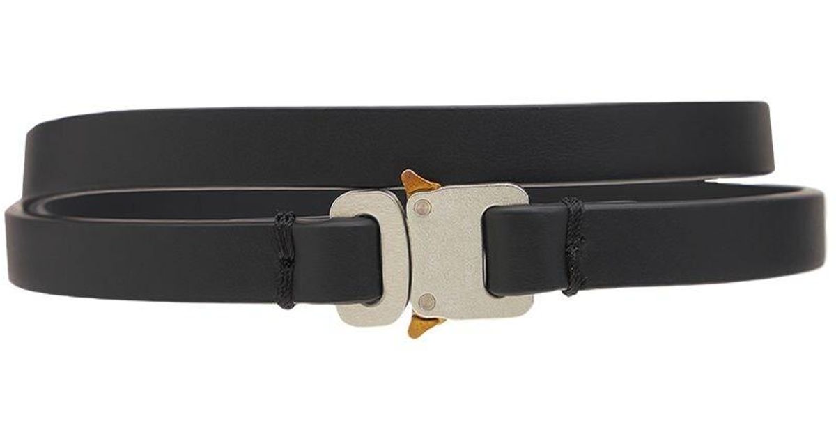 1017 ALYX 9SM Mini Leather Buckle Belt in Black - Lyst