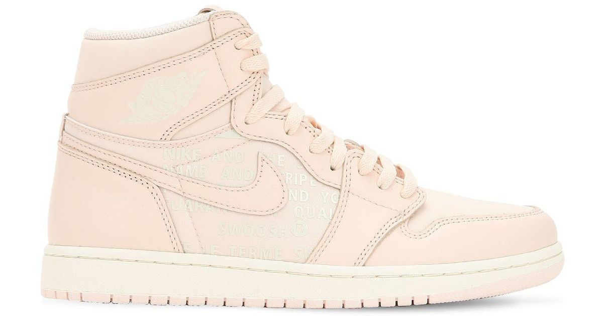 Nike Leather Air Jordan 1 Retro High Og Sneakers in Pink for Men - Lyst