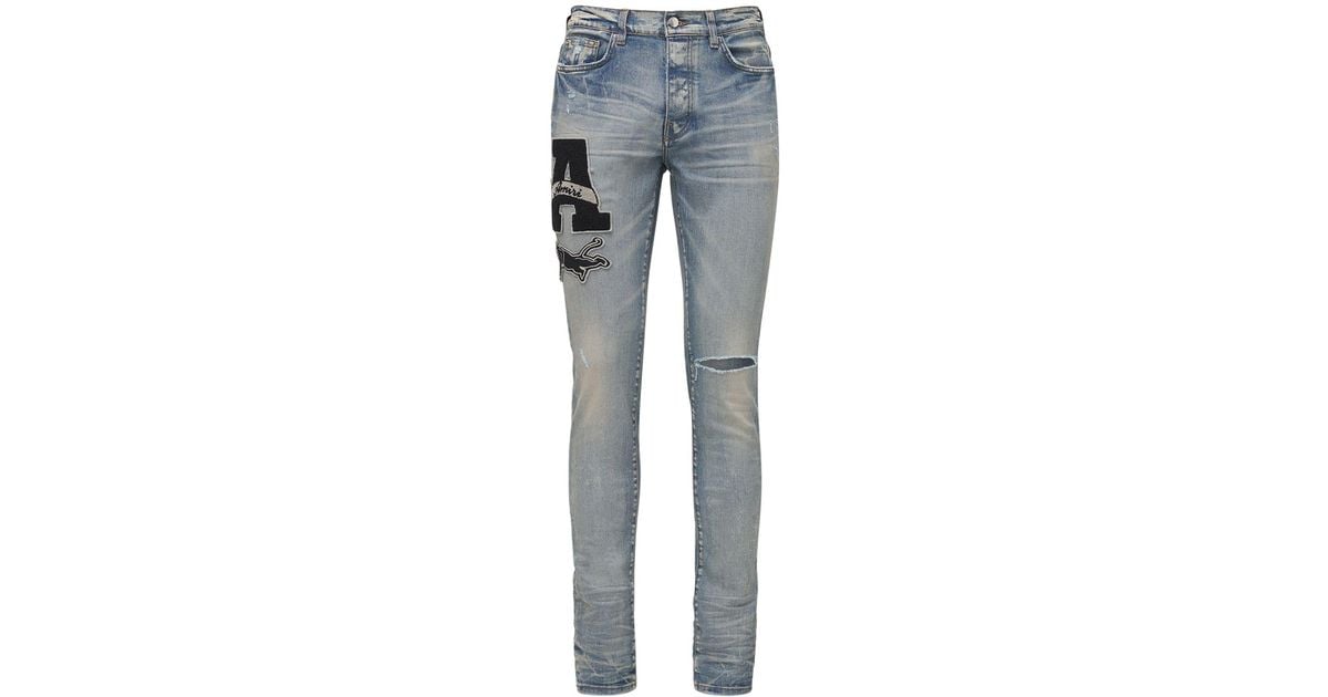 amiri jeans blue patch