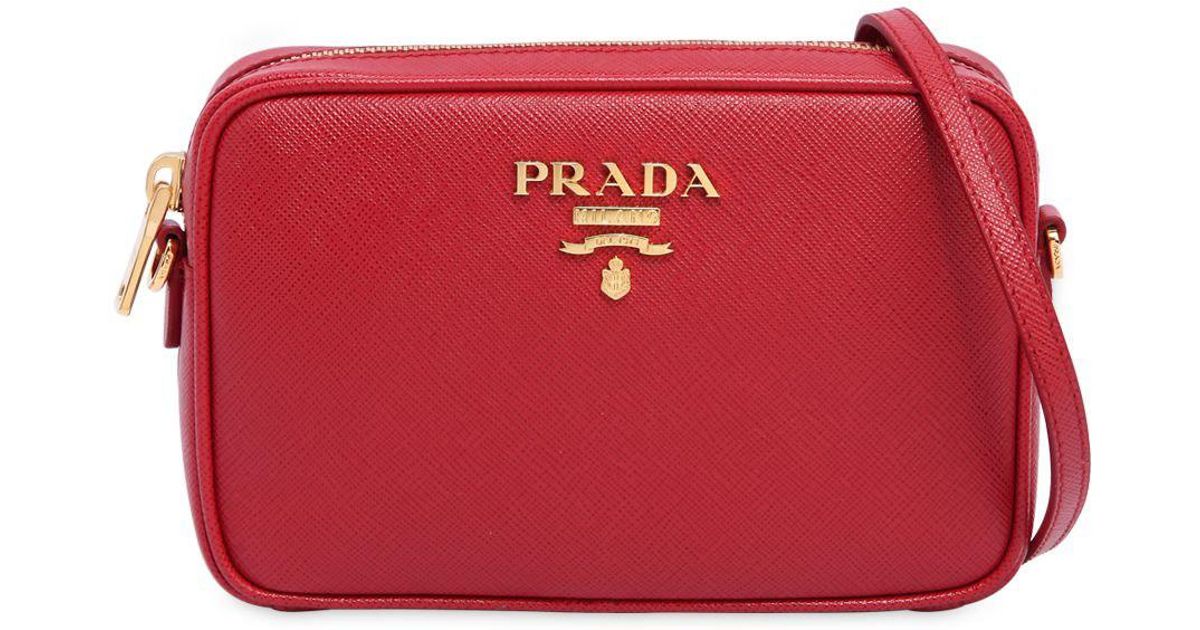 prada camera bag red