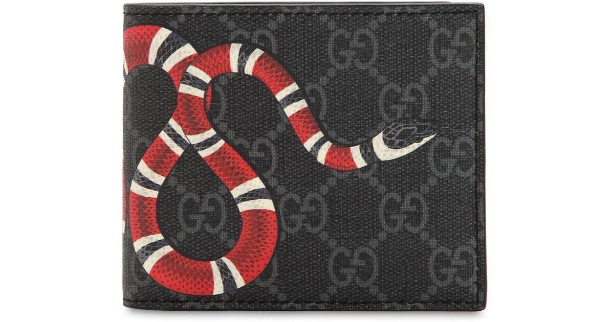gucci snake black wallet
