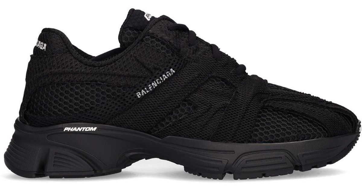 エレガント バレンシアガ スニーカー PHANTOM メッシュ ロゴ 黒 Balenciaga Phantom ファブリック&メッシュスニーカー ブラック