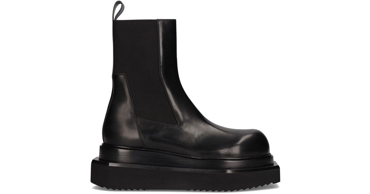 レディース*Rick Owens*Beatle レザーチェルシーブーツ ブラック Rick Owens Beatle Cyclops ブーツ | ブラック | FARFETCH JP