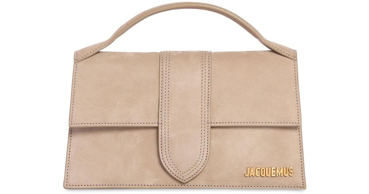 Jacquemus Le Grand Bambino Suede Bag in Natural Lyst