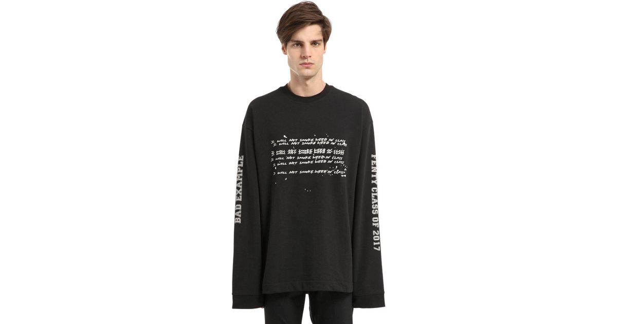PUMA T-shirt Oversize "i Will Not Smoke Weed In Class" in Black for Men |  Lyst