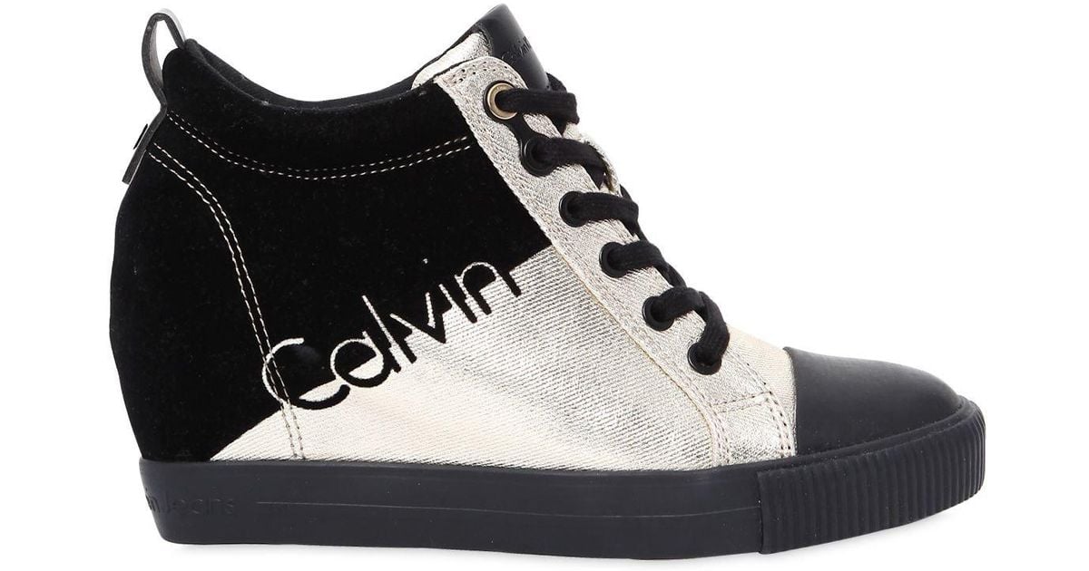calvin klein wedge sneakers
