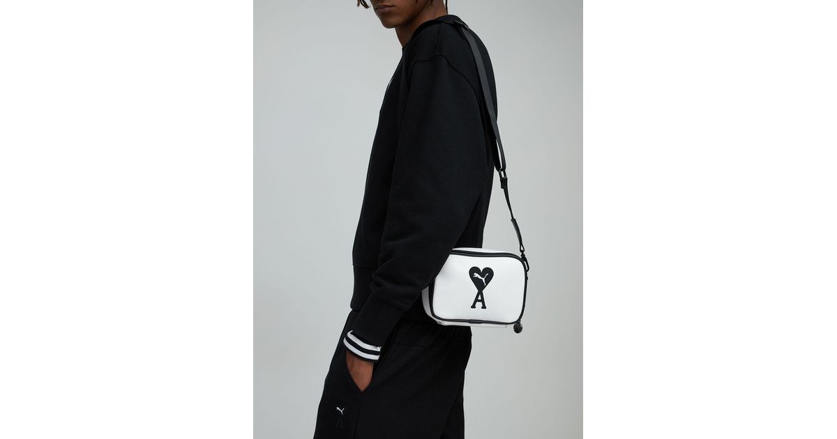 PUMA Ami Small Shoulder Bag in White/Black (Black) for Men | Lyst