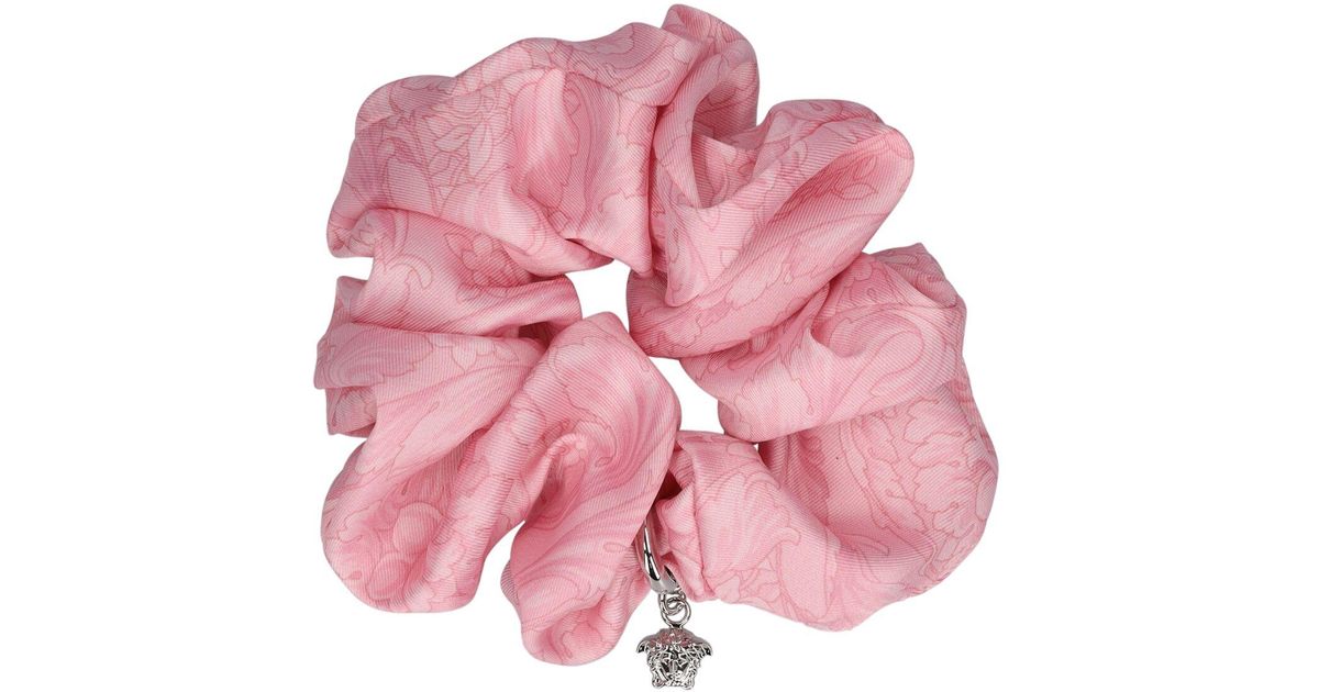 Versace Jacquard Scrunchie in Pink | Lyst UK