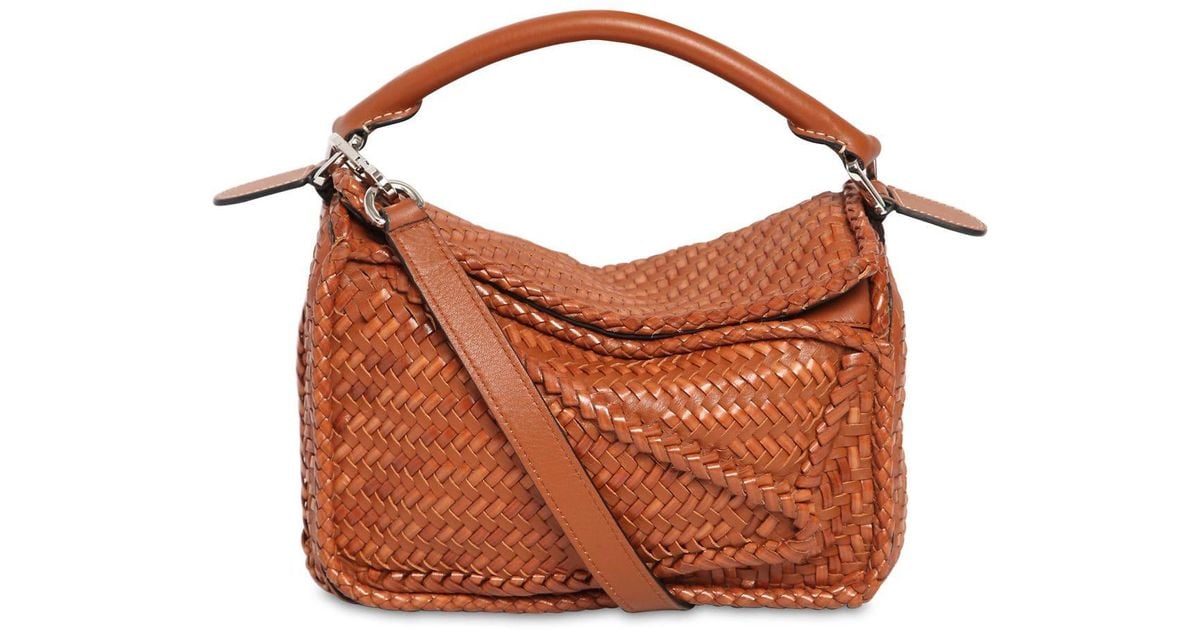Loewe woven store puzzle bag