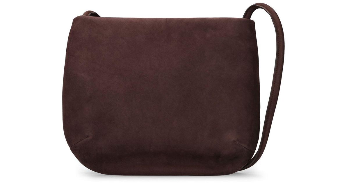 The Row Romy Suede Shoulder Bag in Brown | Lyst