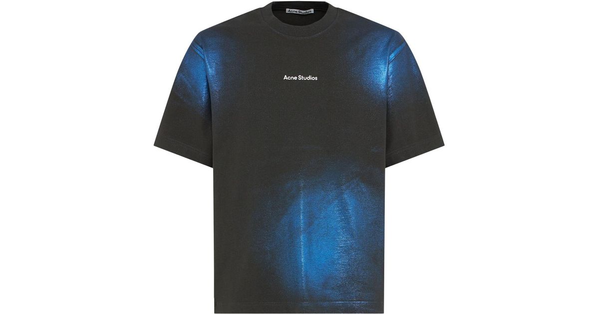 【Acne Studios】Exford Foil ロゴ コットン ジャージー Tシャツ Acne Studios Uomo Exford Foil Logo Cotton Jersey T-Shirt