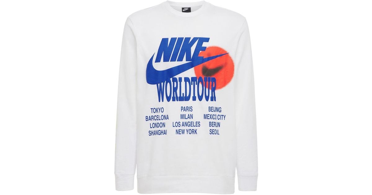Nike World Tour Printed T-shirt in Blue for Men | Lyst