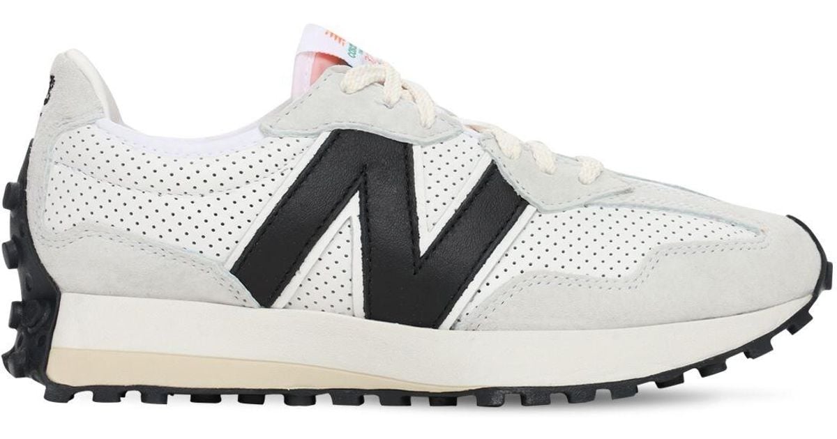 new balance 327 black white mesh