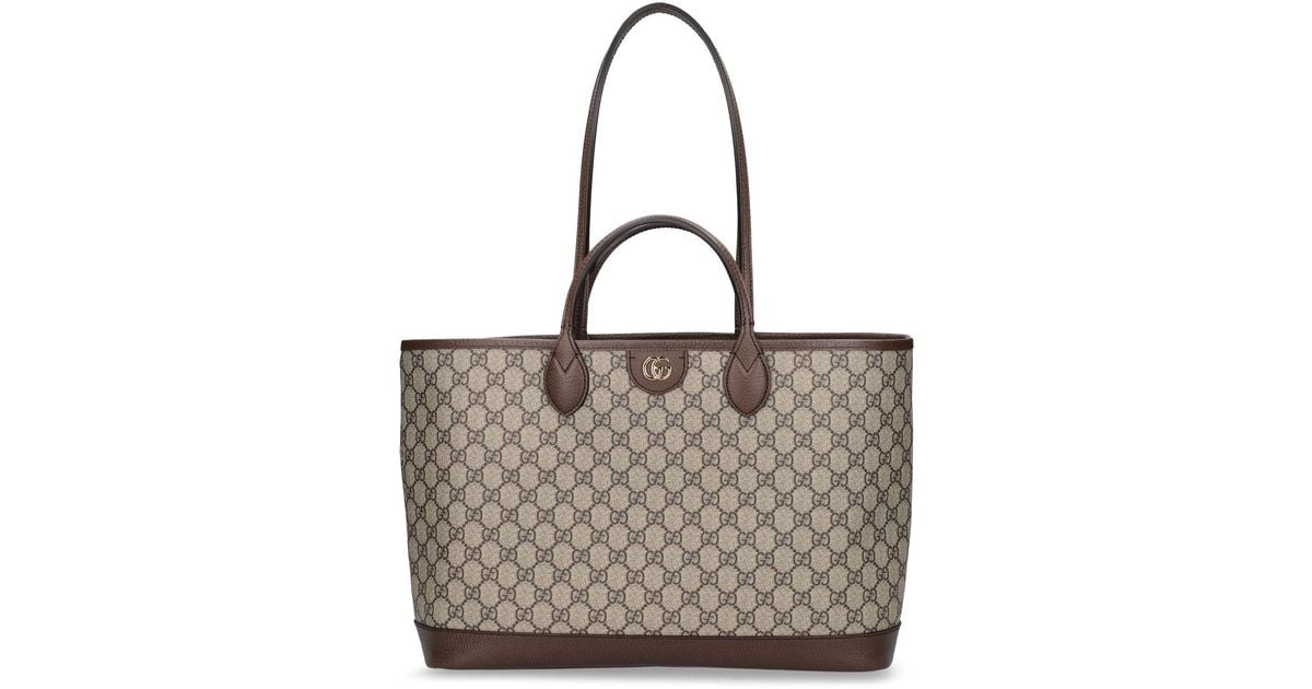 Gucci Ophidia GG Medium Tote, White, GG Canvas