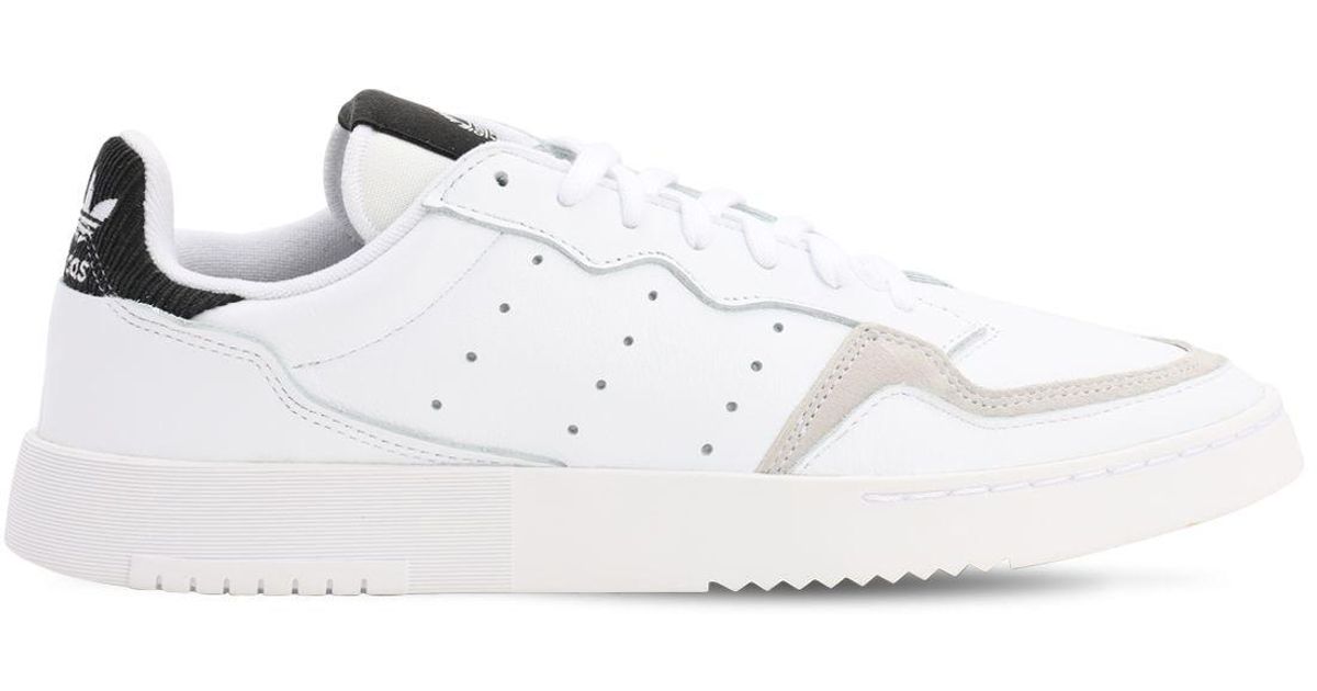 adidas Originals Supercourt Leather Sneakers in White - Lyst