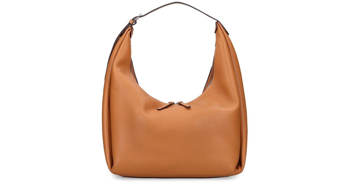 Totême Belt Hobo Leather Shoulder Bag in Brown | Lyst Canada