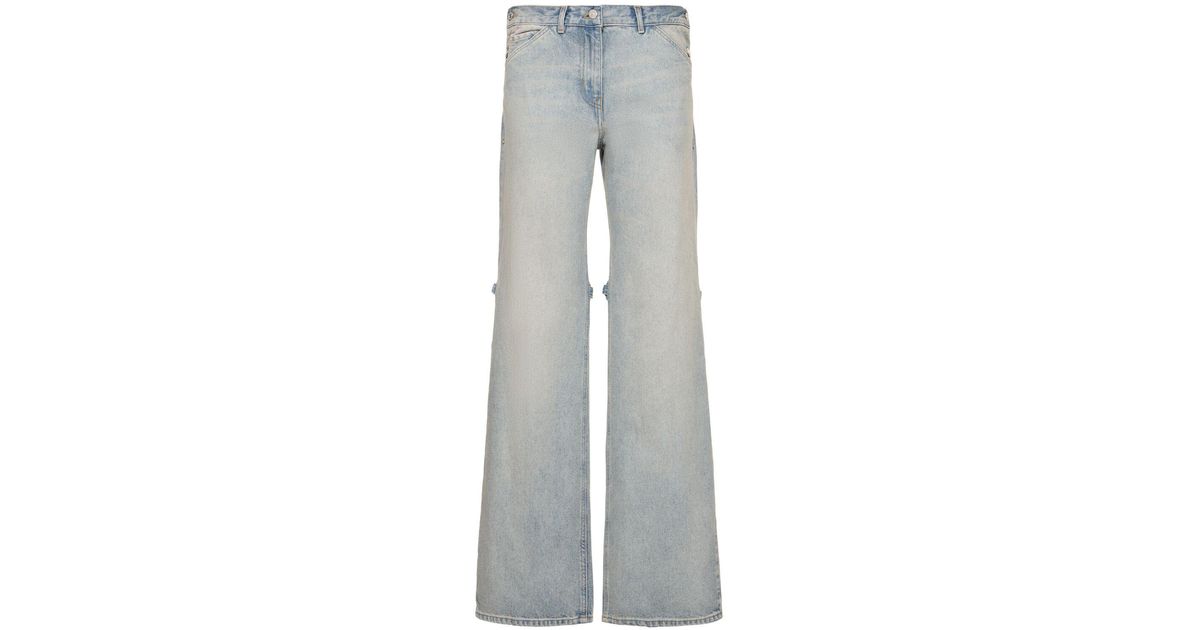 【Courreges】Sailor コットンデニム バギージーンズ Courreges Sailor コットンデニムバギージーンズ グレー | Lyst