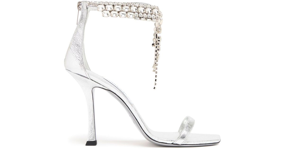 Jimmy 25 Verity Sandal 70 Silver Cracked Cowhide 240033 main image 1