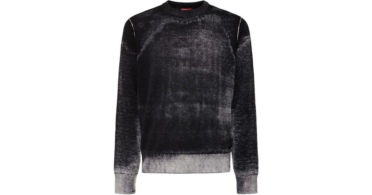 DIESEL K-larence-b Crewneck Knit Sweater in Black for Men | Lyst DIESEL K-larence-b Crewneck Knit Sweater in Black for Men | Lyst