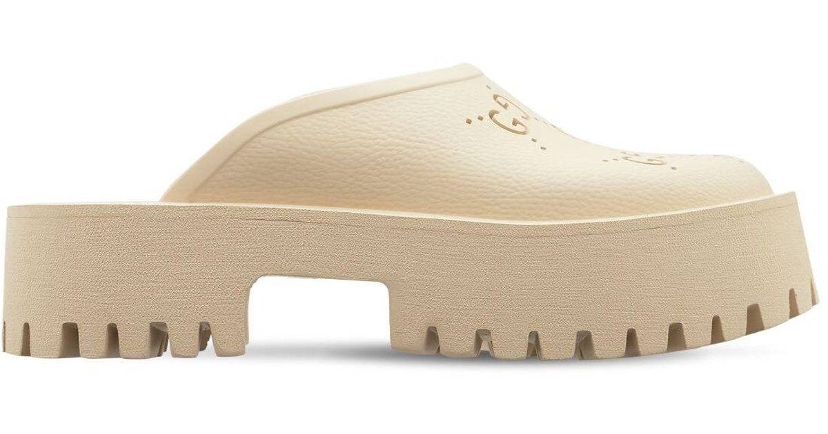 gucci platform sandals white