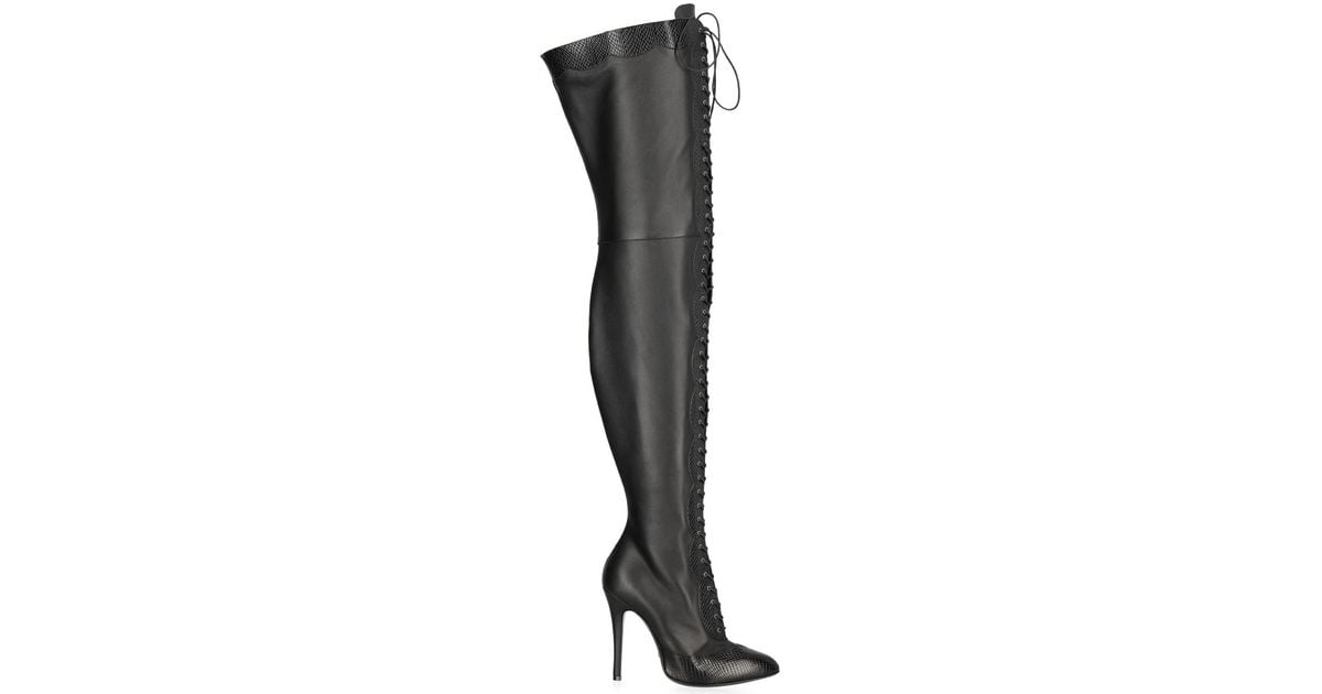 ダウンジャケット・コート 90mm Harriet Leather Over The Knee Boots Gucci 90mm Harriet Leather Over The Knee Boots - Runway Catalog