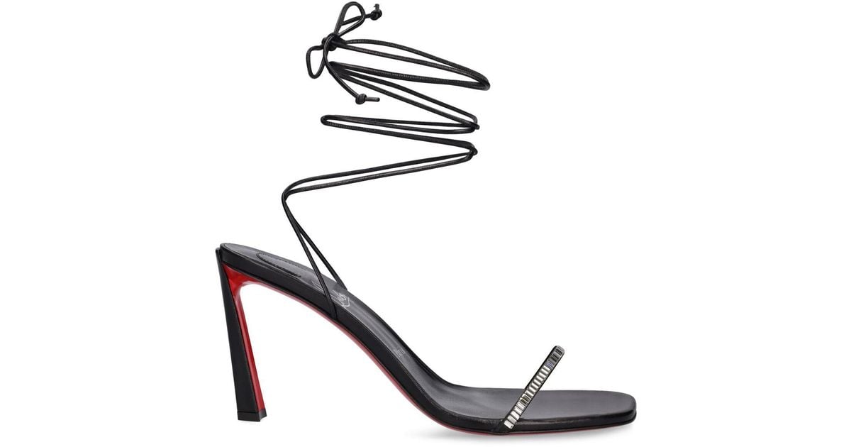 Christian Louboutin 85mm Condora Suede Sandals in White Lyst