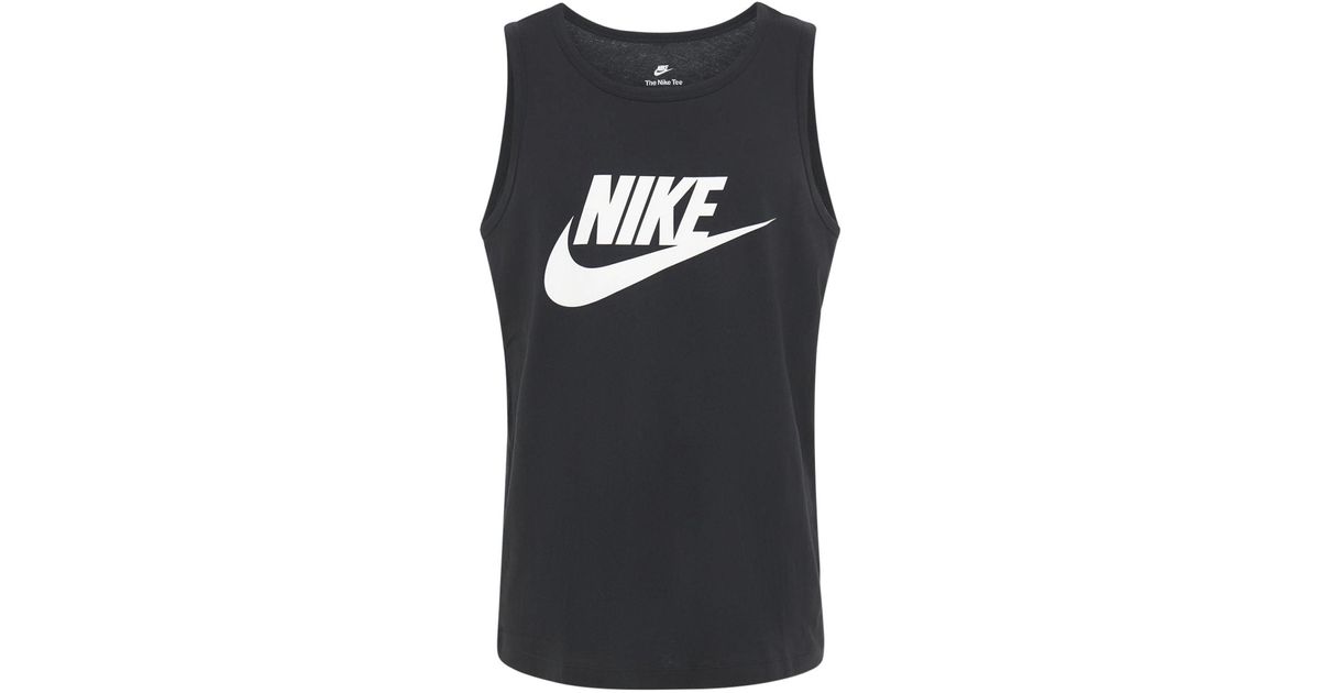 Nike Essential Futura Tank Top in Black for Men - Lyst