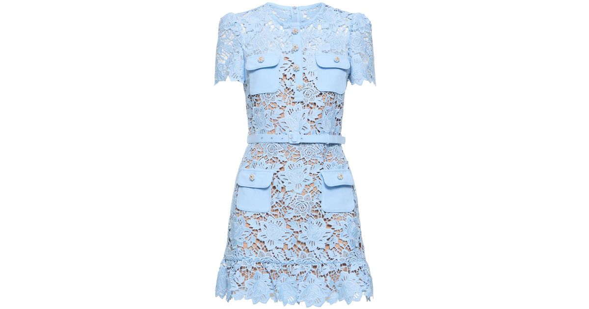 Vestito in pizzo di Self-Portrait in Blu | Lyst