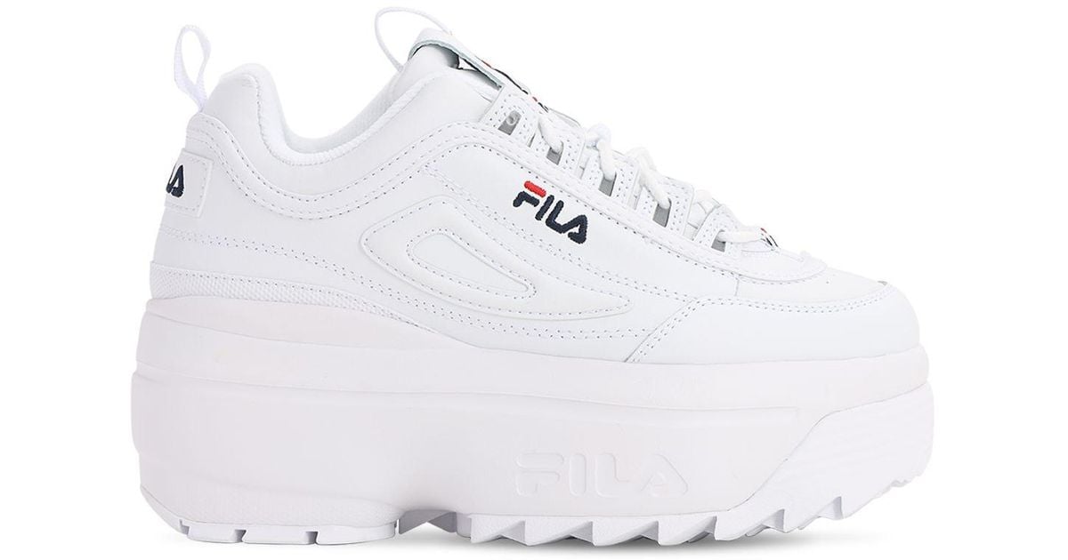 fila white platform sneakers