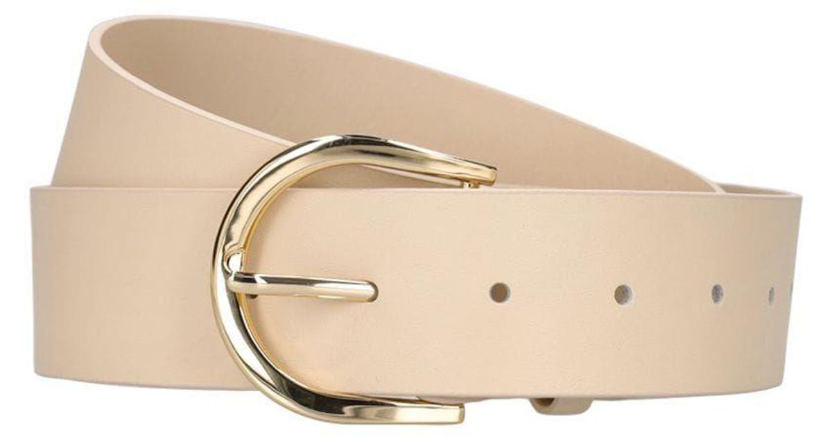 Anine Bing Chiara Leather Belt in Natural | Lyst
