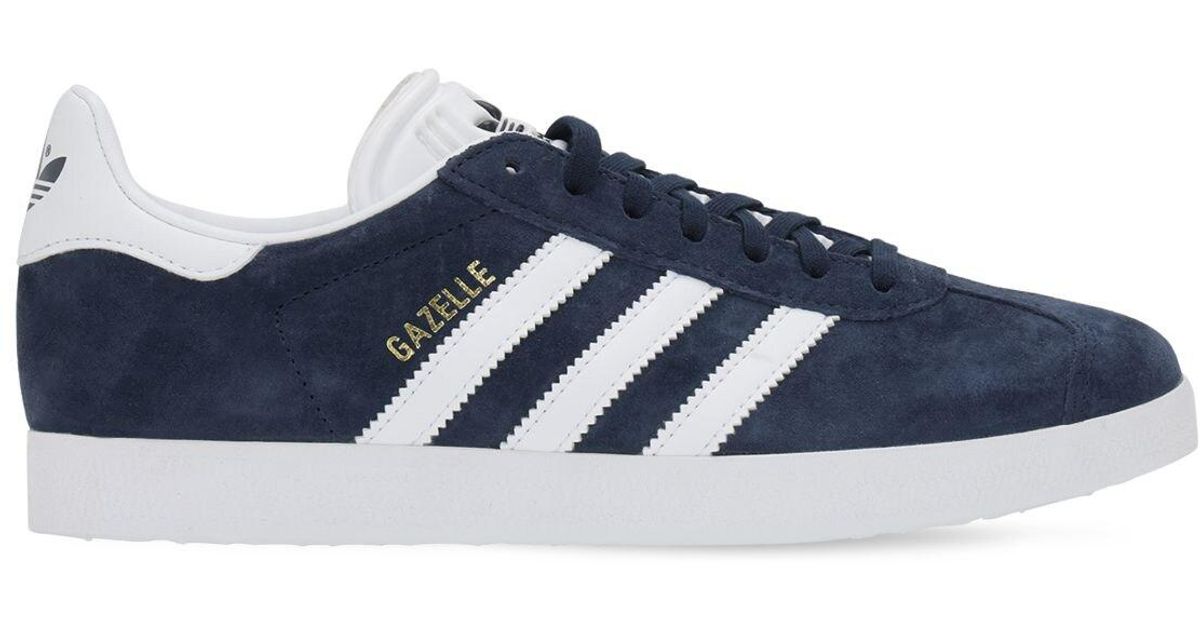 ثلاجات المانية adidas Originals Suede Gazelle Sneakers in Navy (Blue) - Save 41 ... ثلاجات المانية