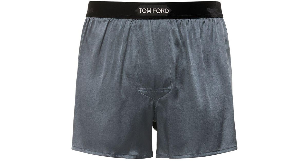 Tom Ford Silk Satin Boxer Briefs in Dark Grey (Grey) for Men Lyst Canada
