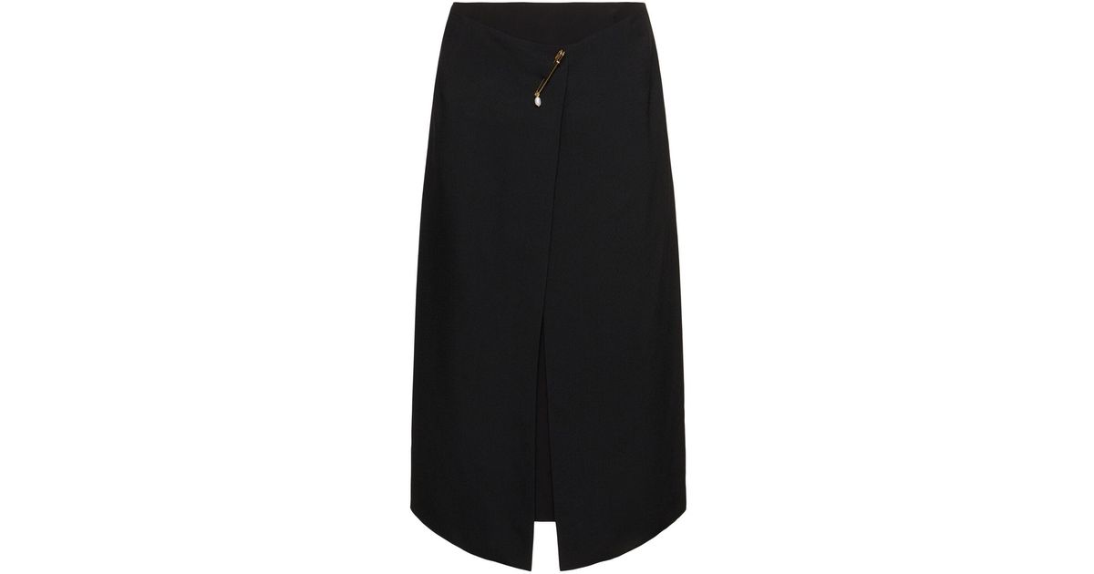 Carven Acetate And Viscose Midi Skirt