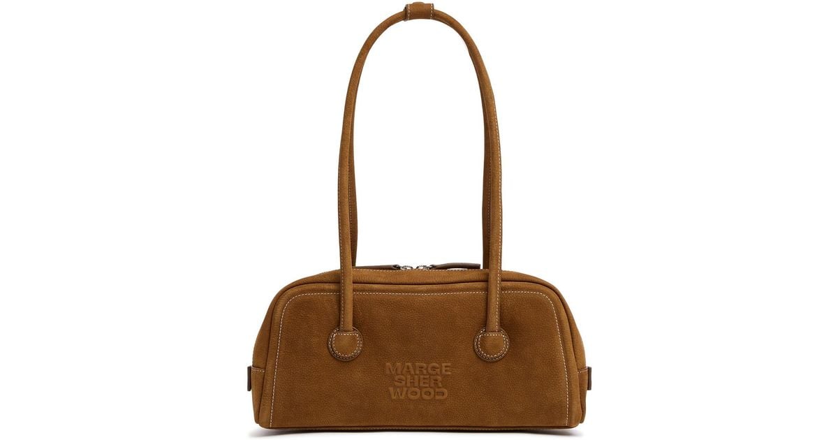 ★MARGE SHERWOOD★ SOFT TOTEchestnut nubuck 8809838645009 Margesherwood rectangular soft Boston bag brown hush nubuck