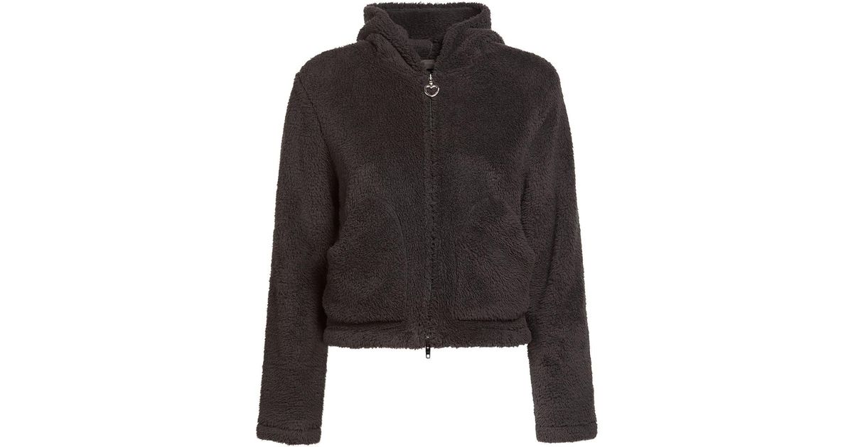 Balenciaga Heart Zip up Faux Fur Sweatshirt in Black Lyst